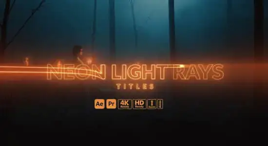 霓虹发光光线文字标题动画AE/PR模板 (Neon Glow Light Ray Text Title Animation)插图 霓虹发光光线文字标题动画AE/PR模板 (Neon Glow Light Ray Text Title Animation)插图