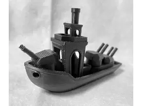 带旋转炮塔的战舰 Battle Ship Benchy with rotating turret