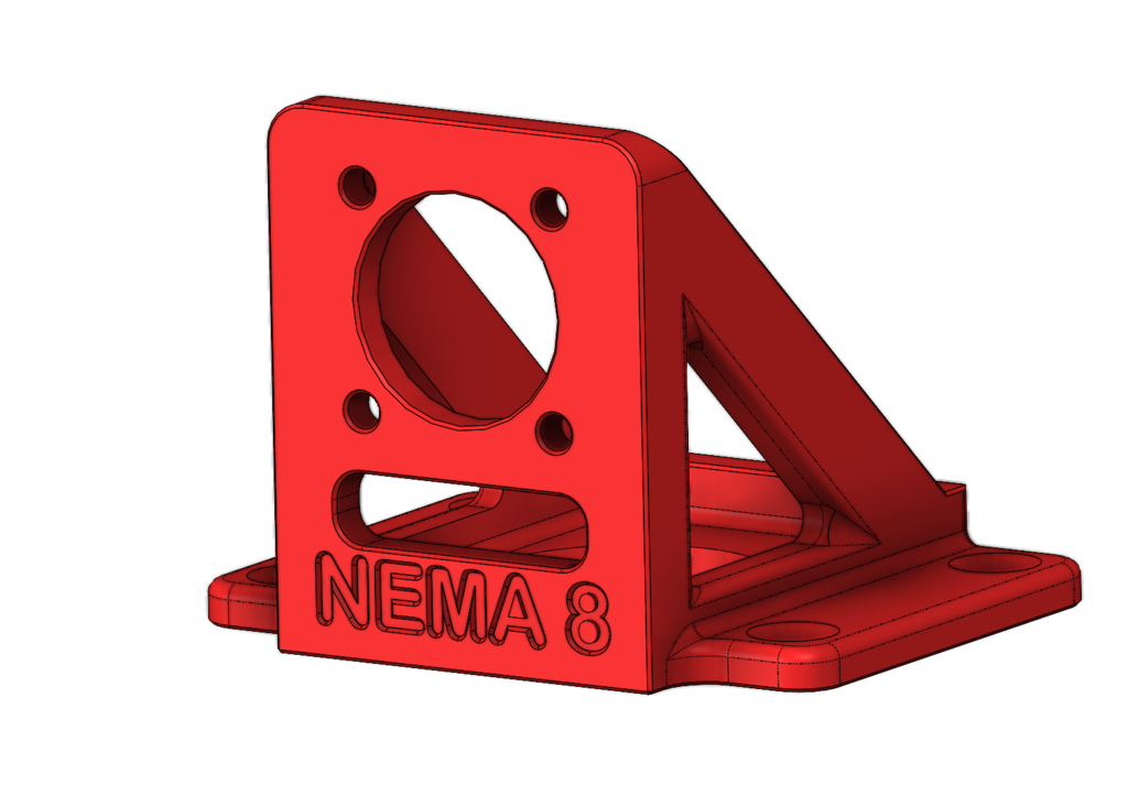 步进电机支架 Stepper Stand NEMA8 V1.1插图1