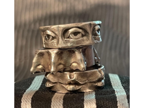 小号面具指环戒指Face rings - small