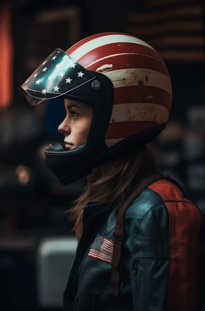 美国国旗头盔: 坦率的摄影风格