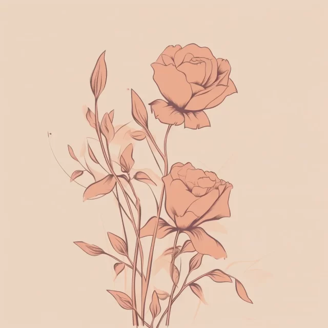 玫瑰与粉红色的花朵在粉彩背景矢量插图