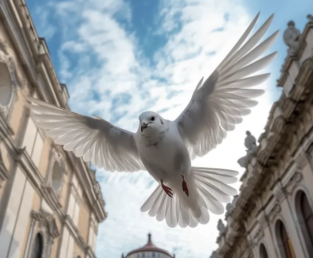 一只在Francesco Borromini风格中飞翔的鸟