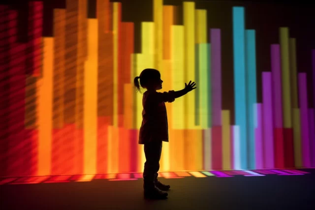 彩虹房间里的孩子: 投影映射体验
