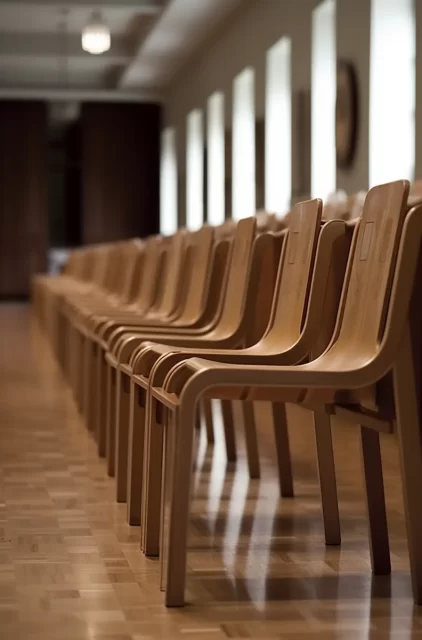 棕色风格的椅子学校还原主义者形式的特写