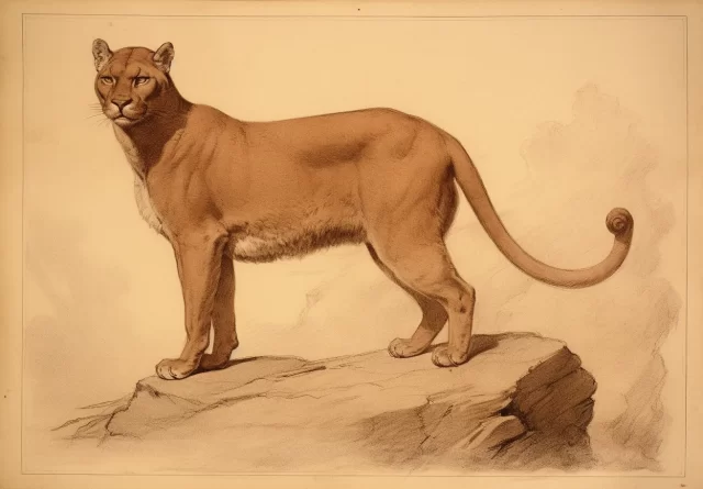 美洲狮绘画在各种艺术风格