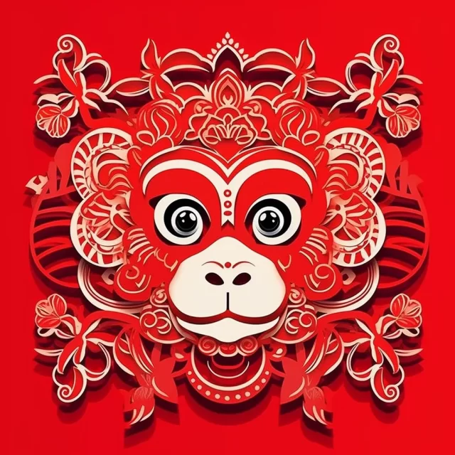 中国十二生肖猴年在Cottagepunk风格