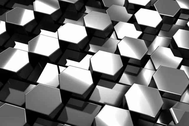 黑白方格六角形背景库存视频素材
