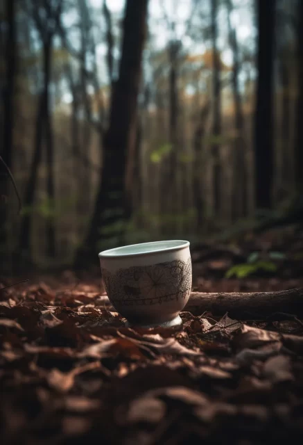 树林里的杯子
