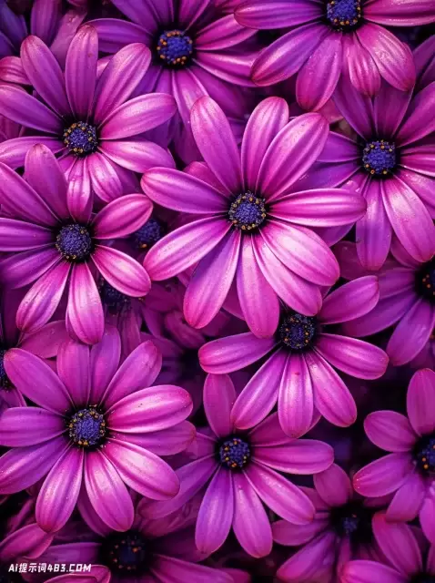 紫色花朵排列在Lilia Alvarado风格-UHD图像