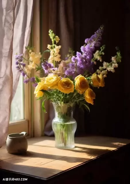 花瓶中的花朵: Cottagepunk风格的桌面摄影