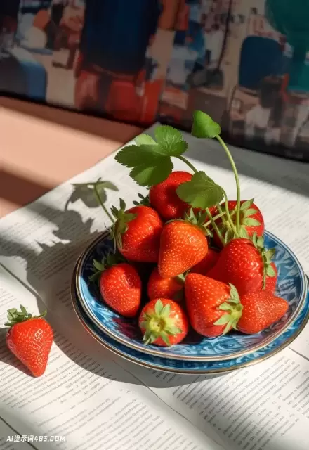 盘子上的草莓: 流行的Inspo感官体验