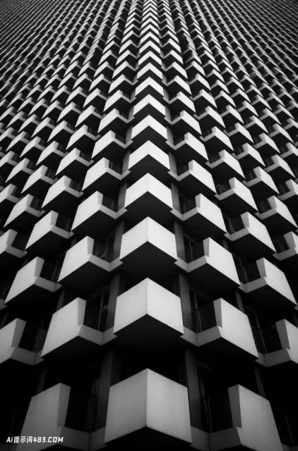 黑白几何建筑摄影
