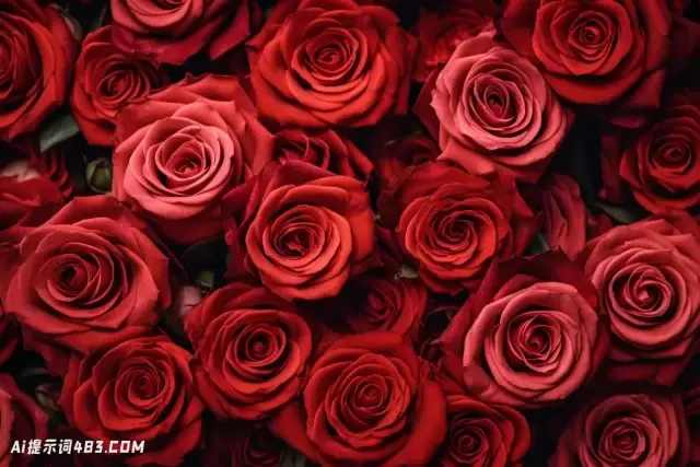 红色玫瑰的美丽图片在大胆和充满活力的风格
