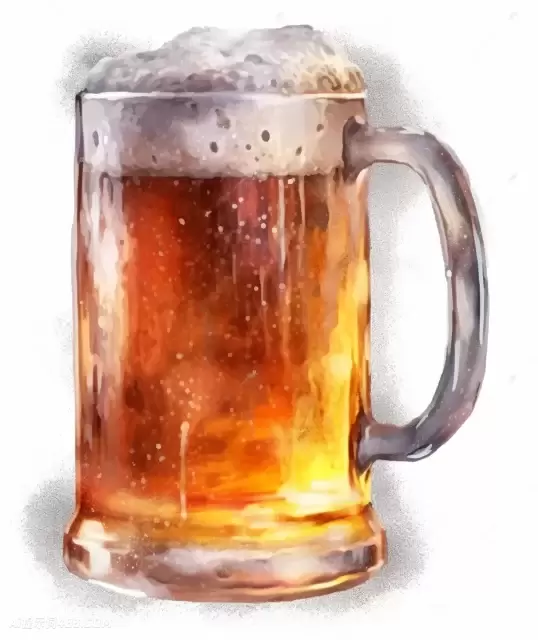 带有泡沫PNG的啤酒杯以数字艺术风格下载