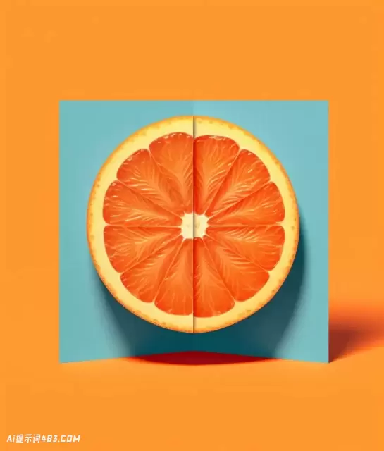光学错觉启发单色橙色切片