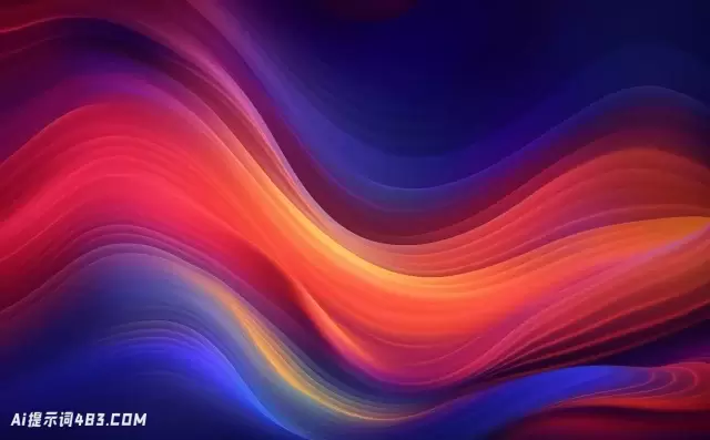 8k 3D风格的超现实波浪背景