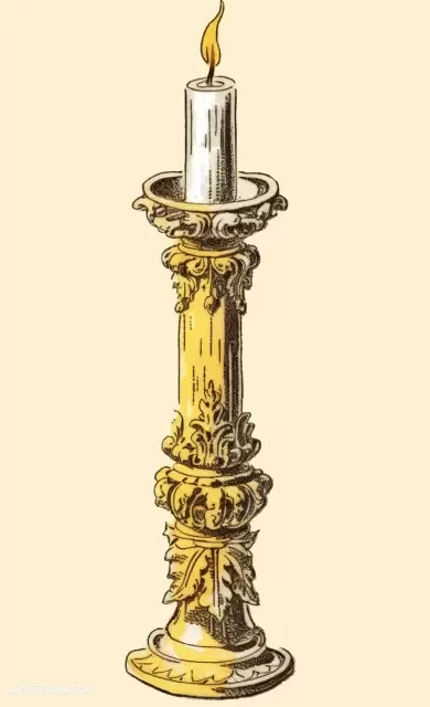 乔治·古德温·基尔本风格的蜡烛剪贴画