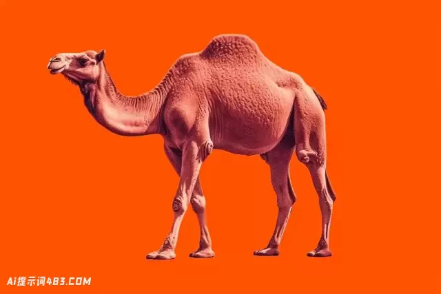 历史风格的骆驼插画