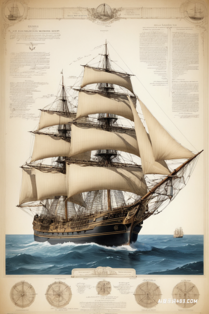 大航海帆船绘画