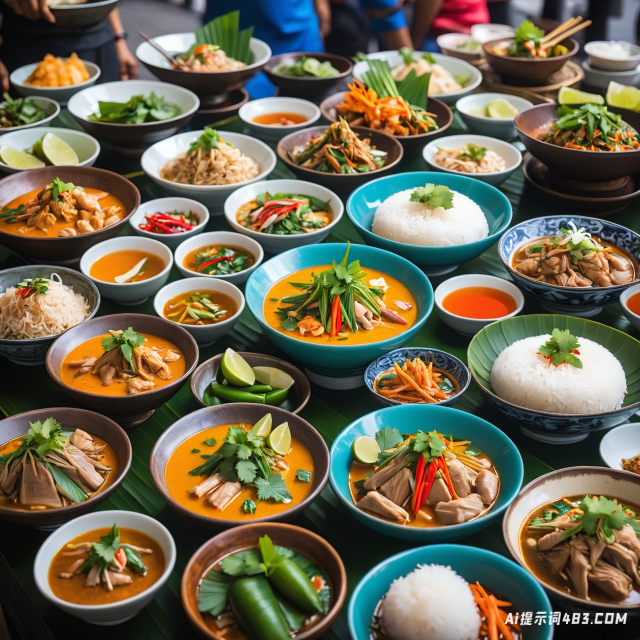 曼谷时尚的街头美食之旅图片