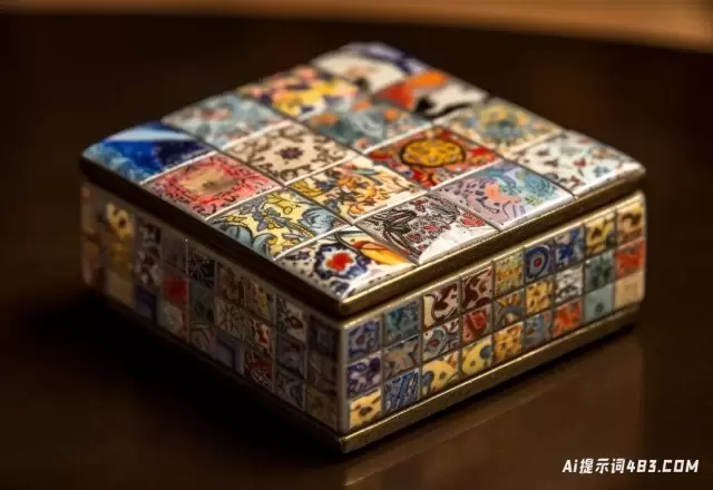 方形瓷砖肥皂盒与五颜六色的设计