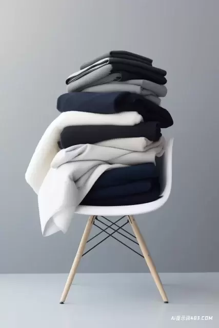 Eames椅子上的一叠毛巾