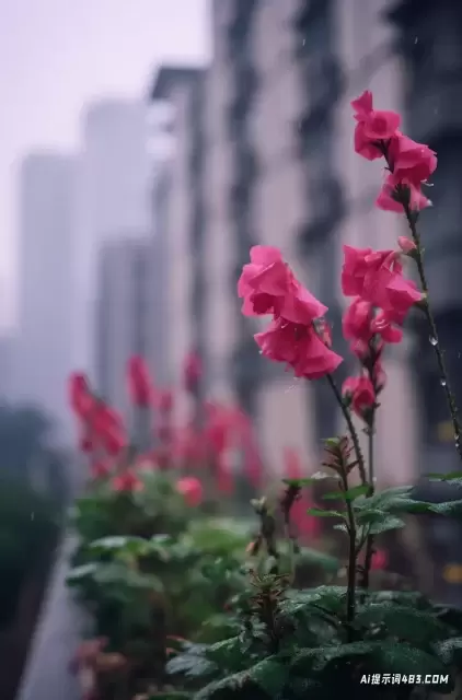 河岸上的鲜花: 宾得K1000城市景观