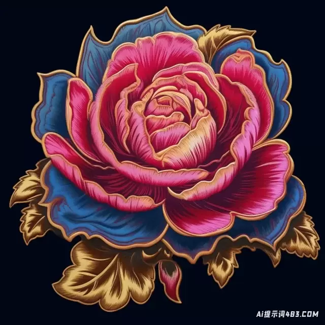 墨西哥民间传说灵感的玫瑰在各种艺术风格