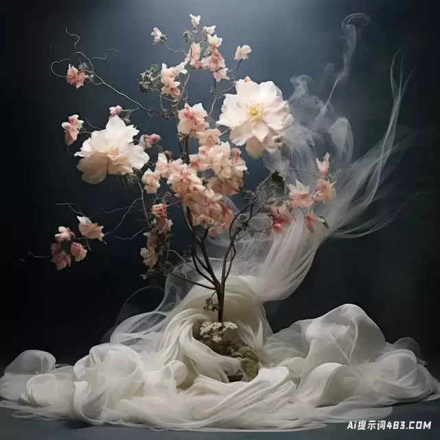 花在梦幻般的超现实主义作品的风格