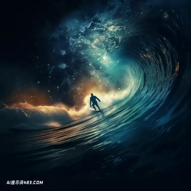 冲浪者在梦幻般的作品风格