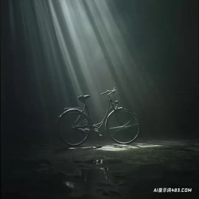 风格聚光灯场景中的自行车