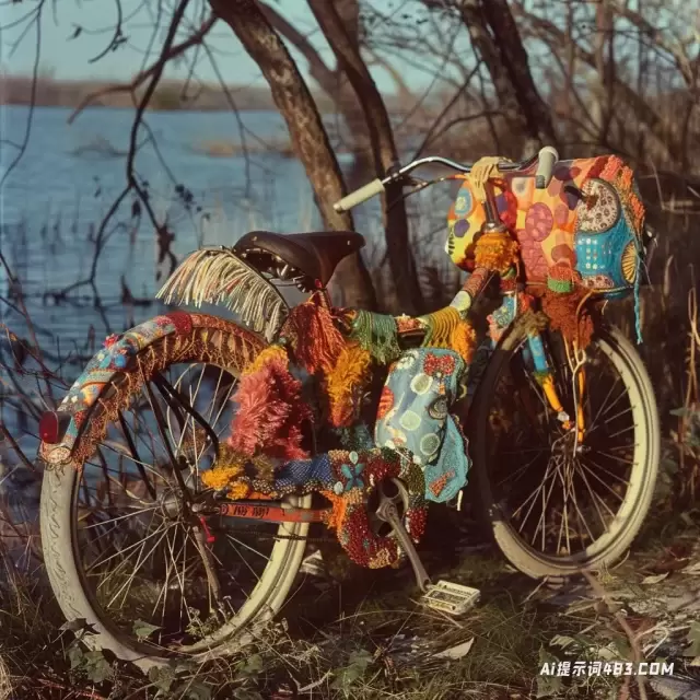 迷幻拼凑自行车: 雕塑服装与模拟摄影的融合