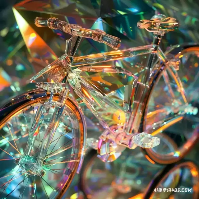 彩色雕塑自行车摄影