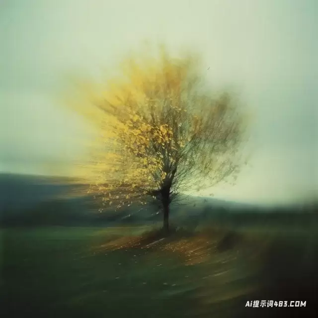 迷人的二色树摄影与微妙的色彩