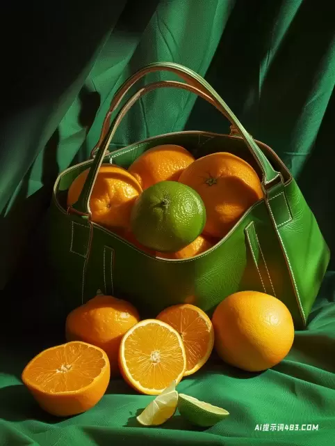 Julio Romascu的绿色柠檬手提包