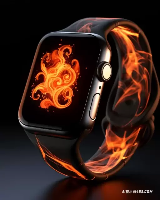 苹果智能手表采用橙色火焰设计