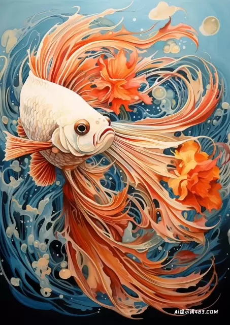 暹罗斗鱼艺术品