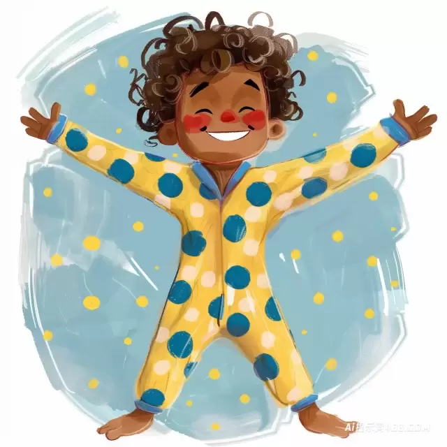 穿着睡衣的快乐河马: 儿童故事书插图
