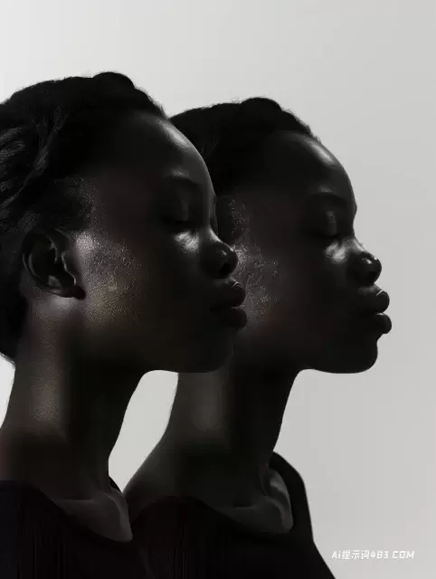极简主义非洲女性摄影